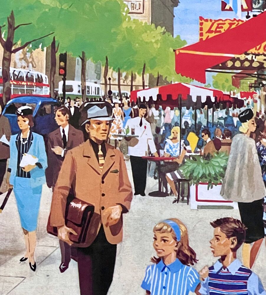 1960's French School Poster - Champs-Elysées/ Technology