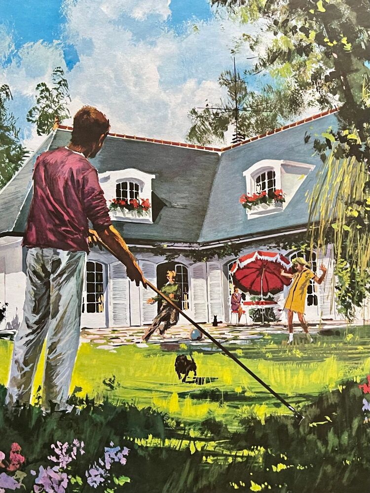 1960's French School Poster - The Villa/The Dog