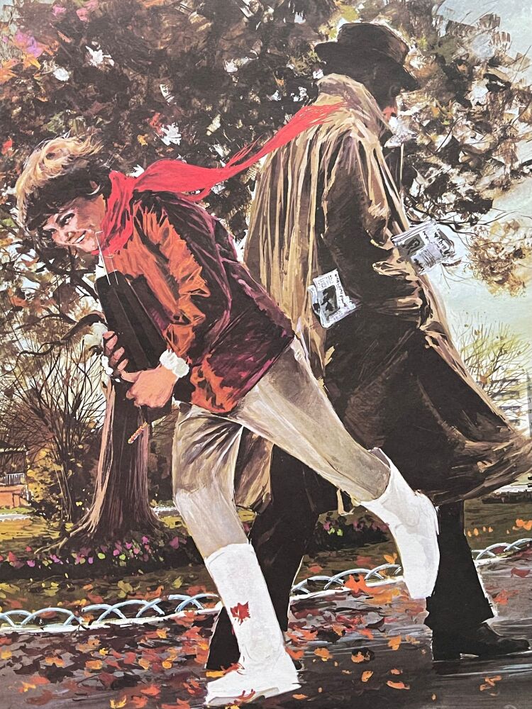 1960's French School Poster - Autumn in the Park/ Dressing Up