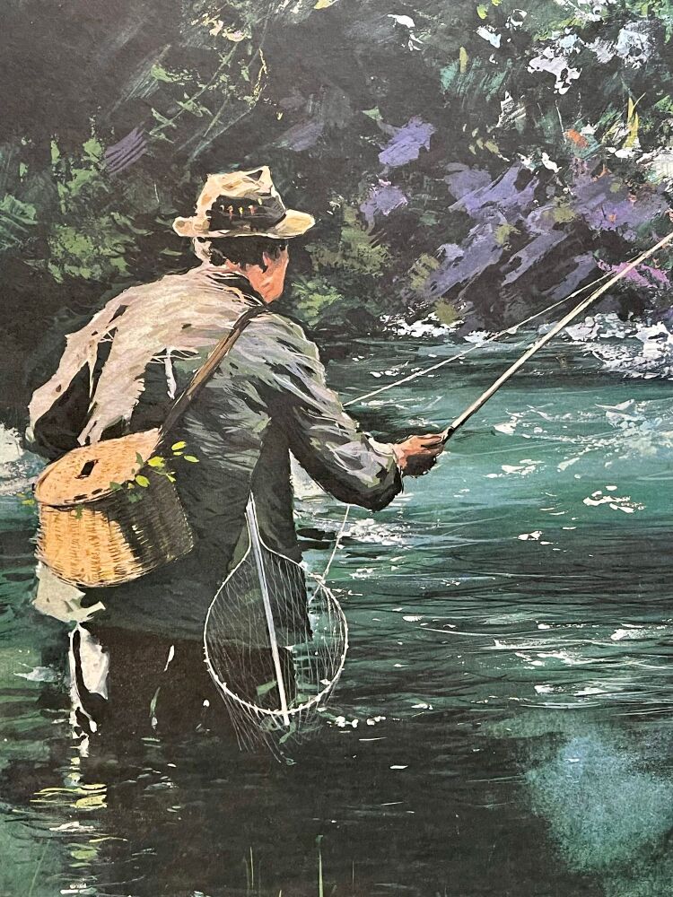 1960's French School Poster - The Angler/ First Bicycle