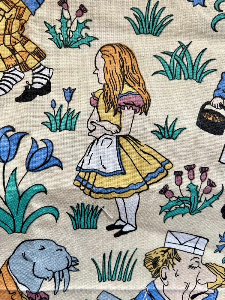 Vintage Voysey Alice in Wonderland Fabric - Habitat - Various Sizes