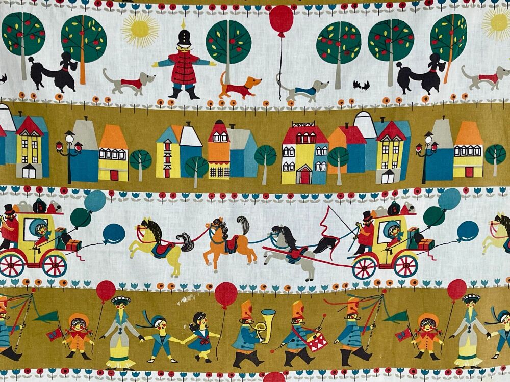 Vintage Scandinavian Childrens Linen - 100cm Wide