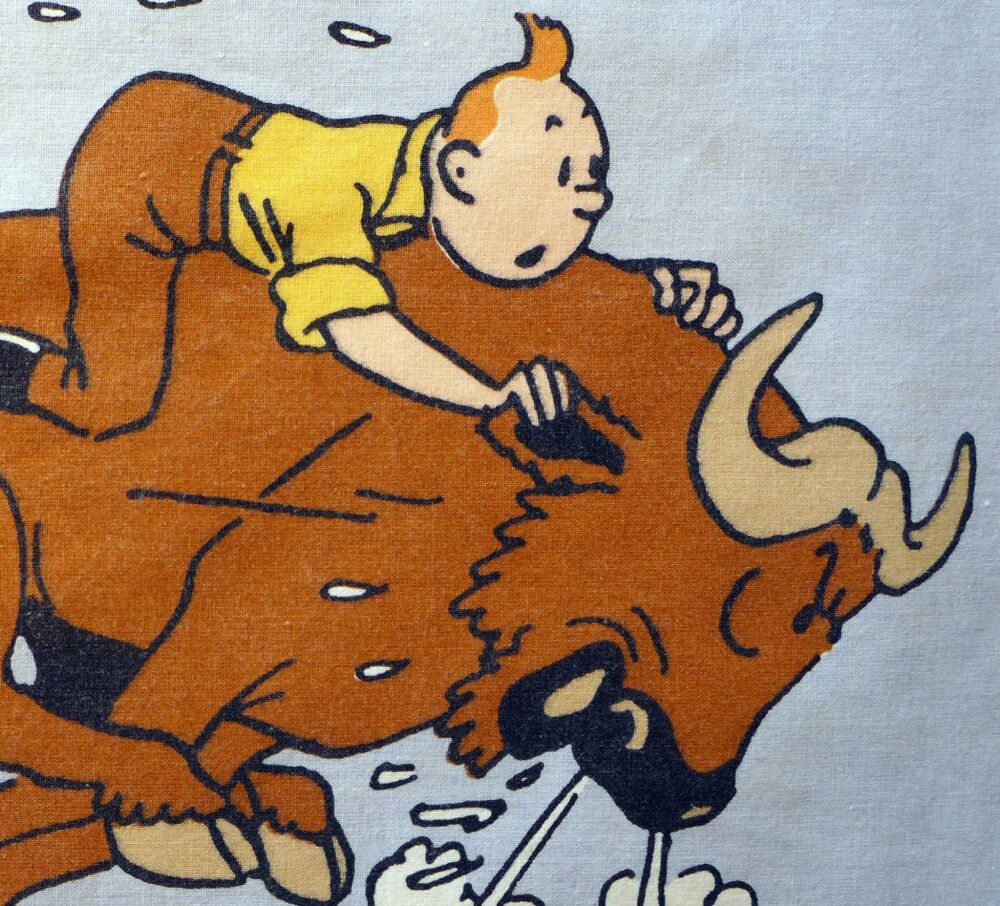 Tintin & Snowy Panels - Tintin Fabric