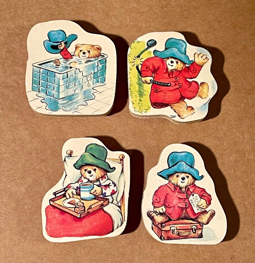 Paddington Bear Fridge Magnets - Wooden Magnets - Paddington