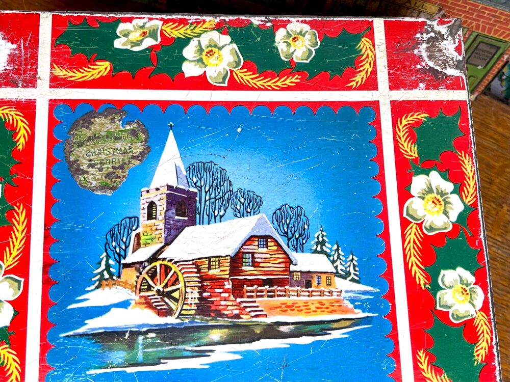 Huntley & Palmer Christmas Tin - Christmas Biscuit Tin - Winter Church