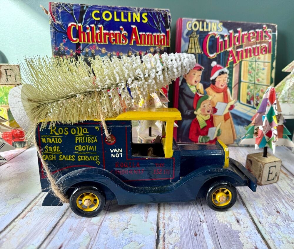 Handmade Wooden Van - Christmas Van - Christmas Tree