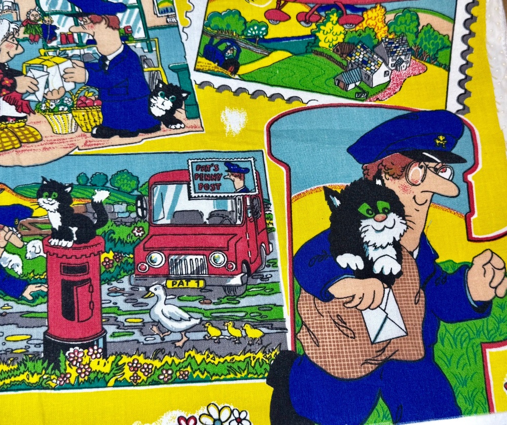 Postman Pat Cotton - Yellow - 55cm x 35cm