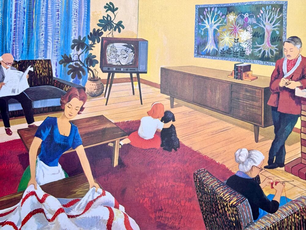 Original Sixties French Poster - The Beach/The Living Room