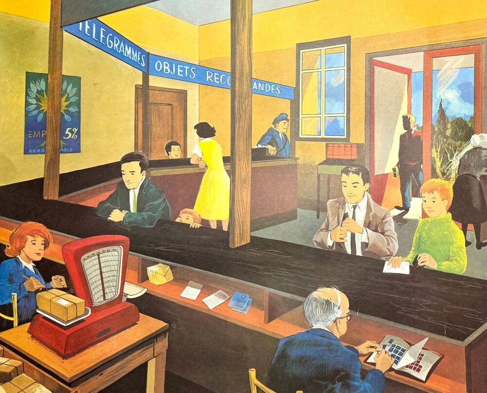Original Sixties French Poster - The Post Office/The Dentist