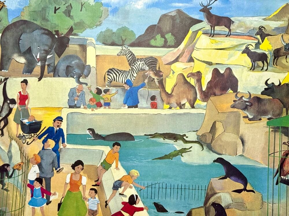 Original Sixties French Poster - The Zoo/The Aerodrome