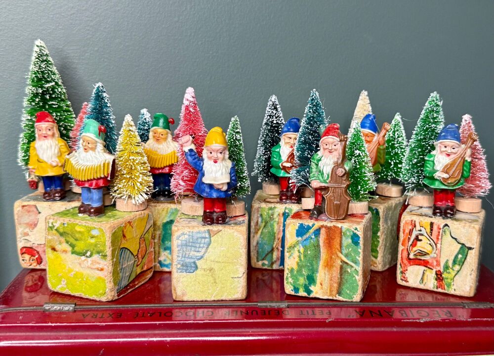 Vintage  Christmas Decorations - Handmade - Christmas Gnomes