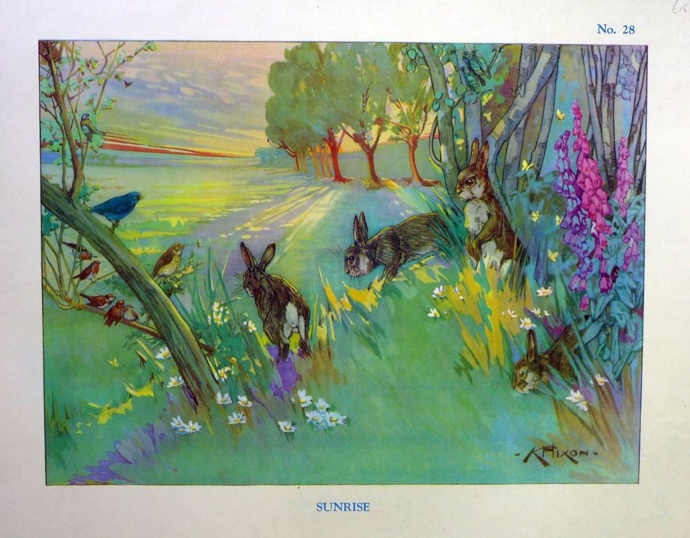 Vintage School Poster 1938 - Sunrise