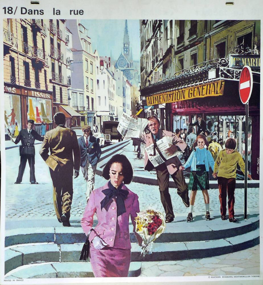 1960's French School Poster - In the Street/The Postman