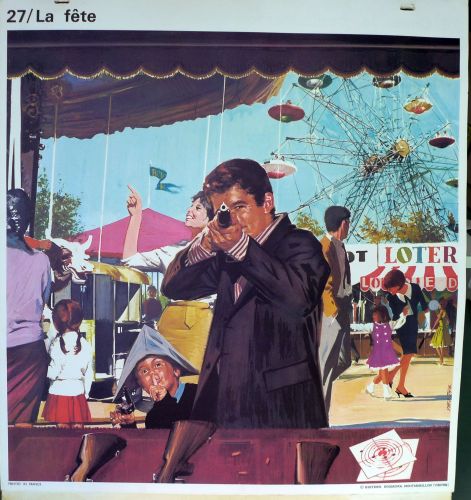 1960's French School Poster - The Fair/Cherry Picking