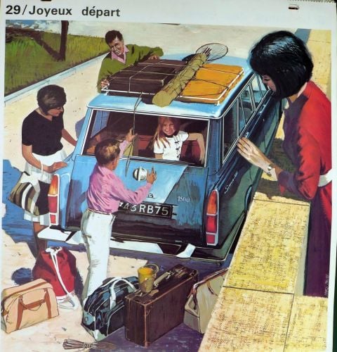 1960's French School Poster - A Merry Departure/Happy Holidays