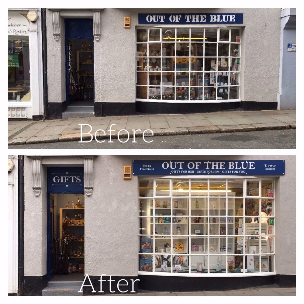 New Signage at Out of the Blue Totnes