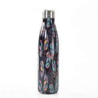 Eco Chic Black Feather Thermal Bottle