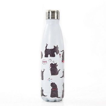 Eco Chic White Scatty Scotties Thermal Bottle