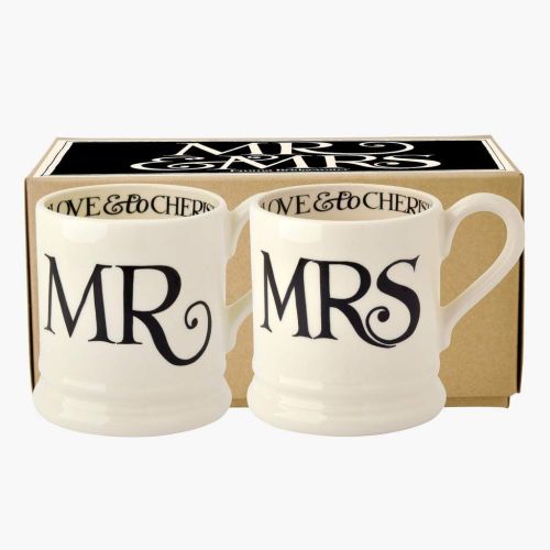 Emma Bridgewater Mr and Mrs Half Pint Mugs