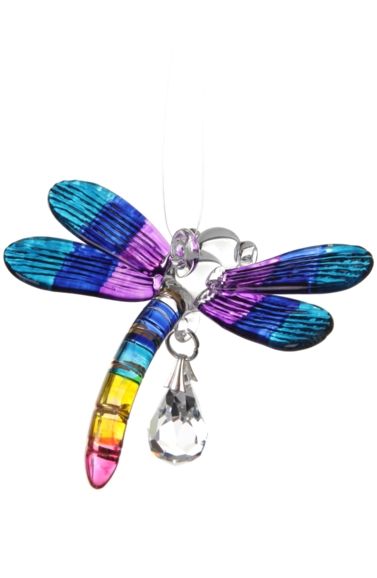 Wild Things Fantasy Glass Flying Dragonfly - Tropical