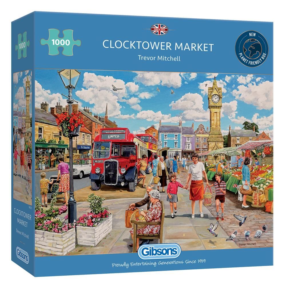Gibsons Clocktower Market 1000 Piece Jigsaw Puzzle