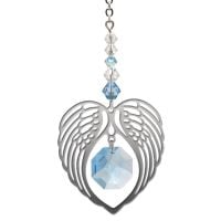 Wild Things Birthstone Angel Wing Heart - Aquamarine