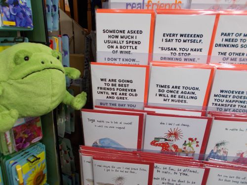 Jellycat Ricky Rain Frog with funny cards
