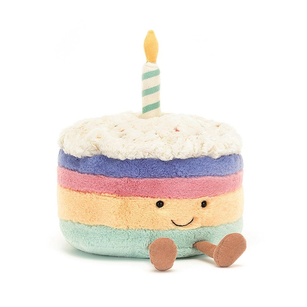 Jellycat Amuseable Rainbow Birthday Cake Large Soft Toy