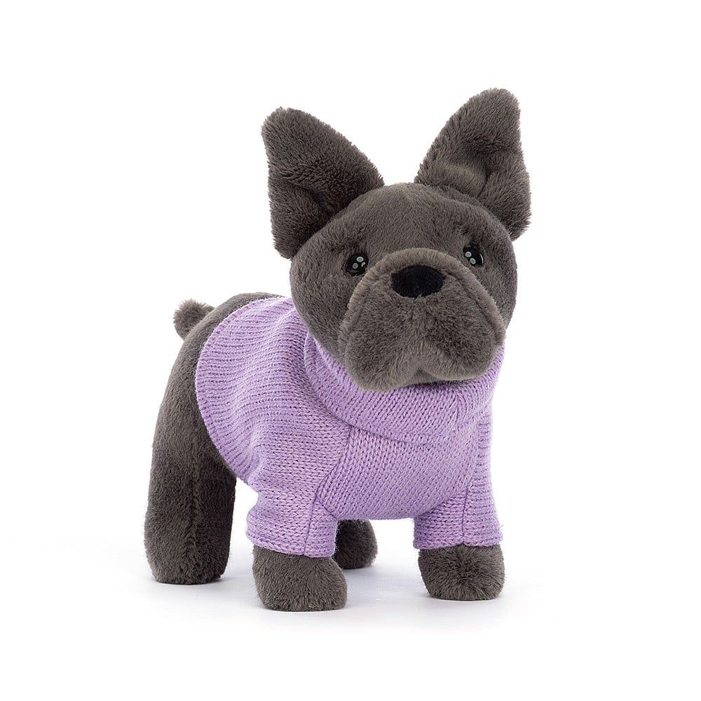 Jellycat Sweater French Bulldog Purple Soft Toy