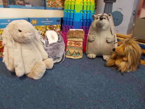 Jellycats, Scarves, Fingerless Gloves and Doorstops at Out of the Blue