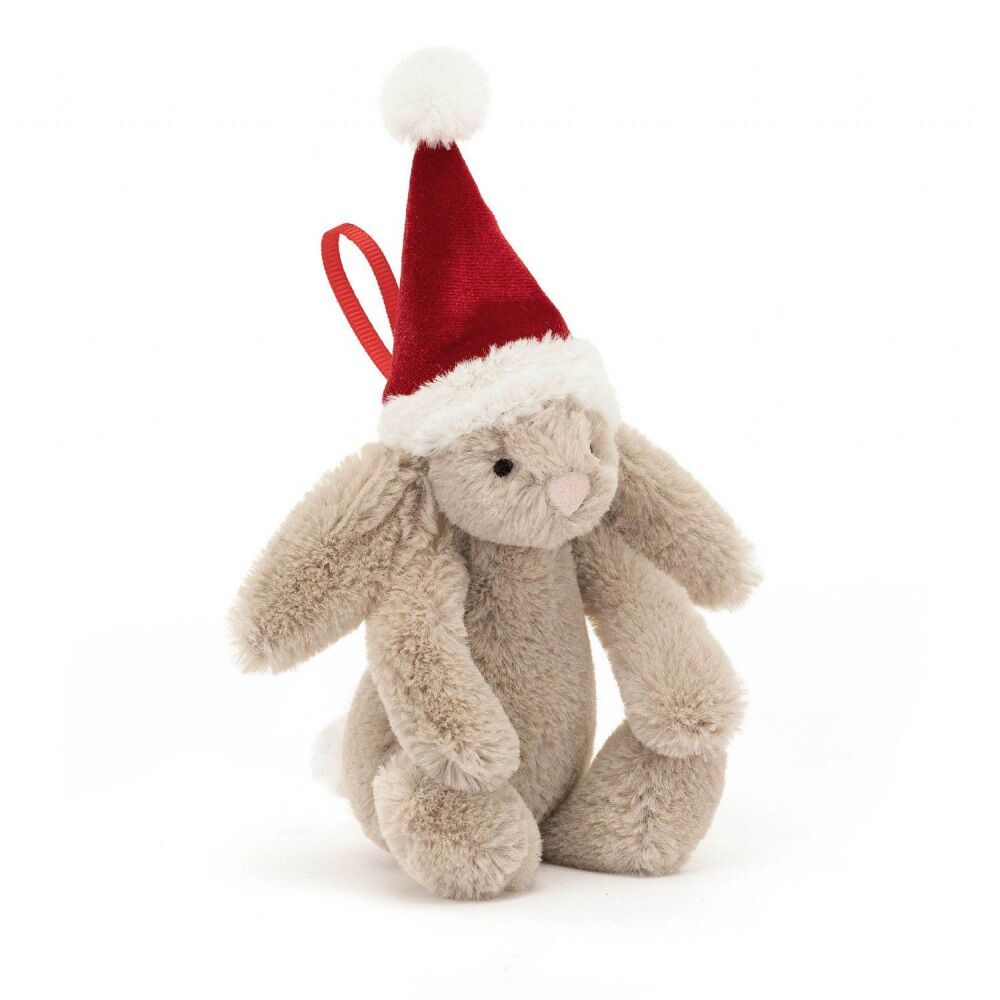 Jellycat Bashful Christmas Bunny Decoration Soft Toy