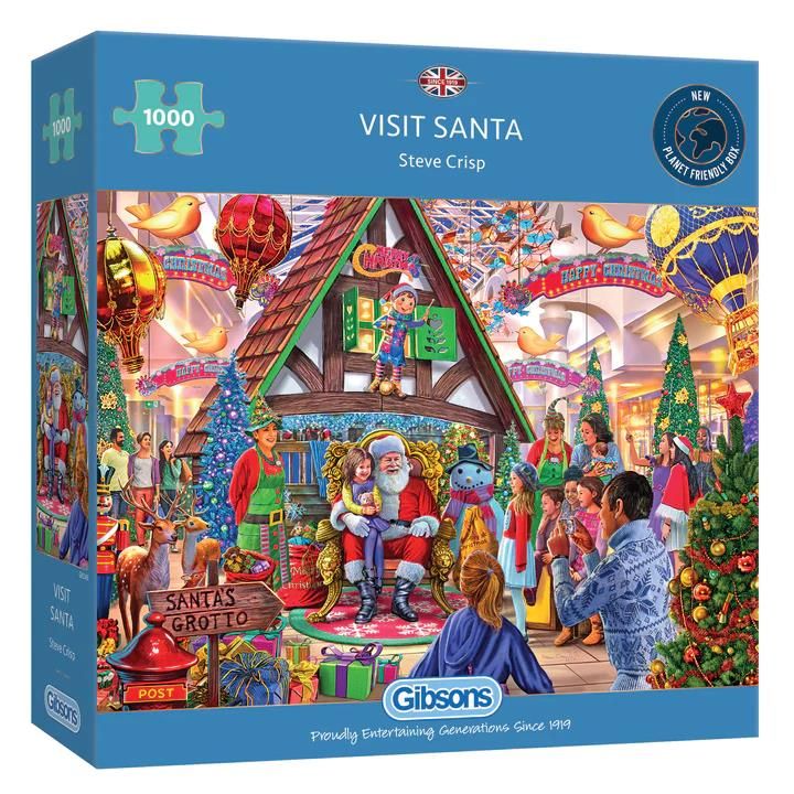 Gibsons Visit Santa 1000 Piece Jigsaw Puzzle boxed
