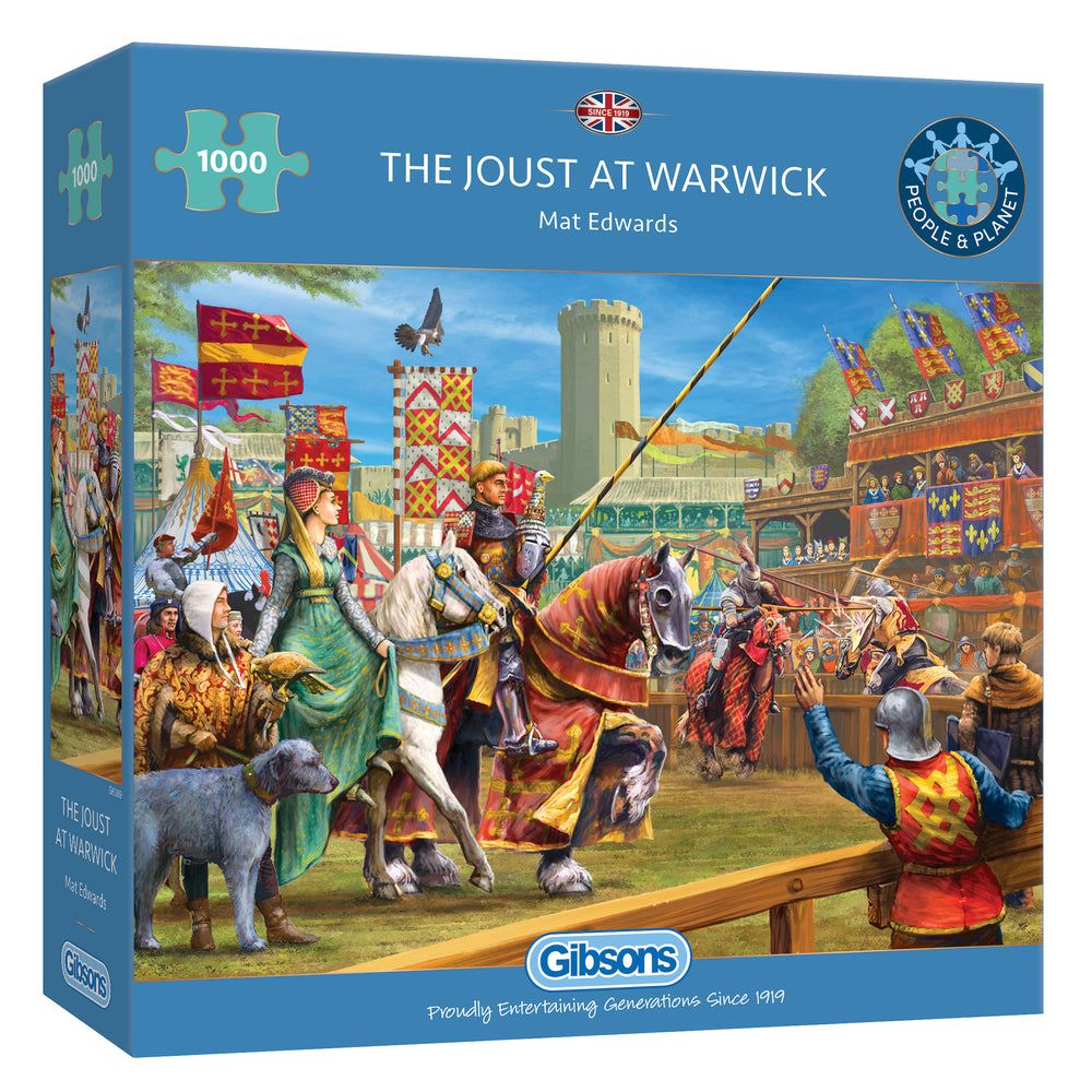 Gibsons The Joust at Warwick 1000 Piece Jigsaw Puzzle boxed