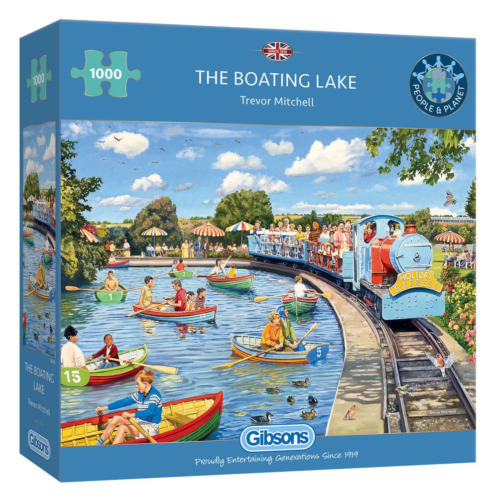 Gibsons The Boating Lake 1000 Piece Jigsaw Puzzle boxed