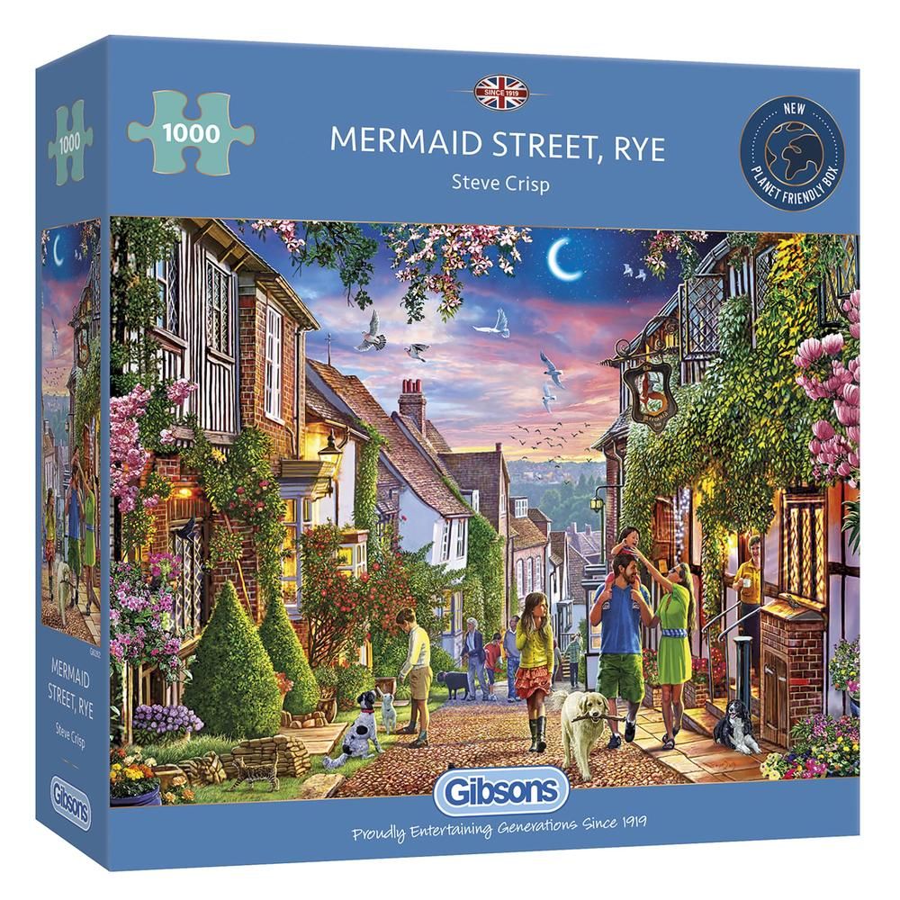 Gibsons Mermaid Street Rye 1000 Piece Jigsaw Puzzle boxed