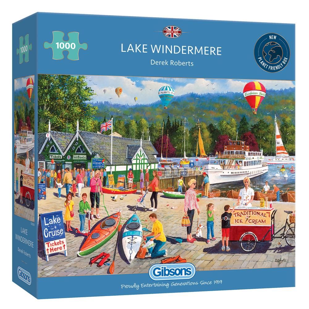 Gibsons Lake Windermere 1000 Piece Jigsaw Puzzle boxed