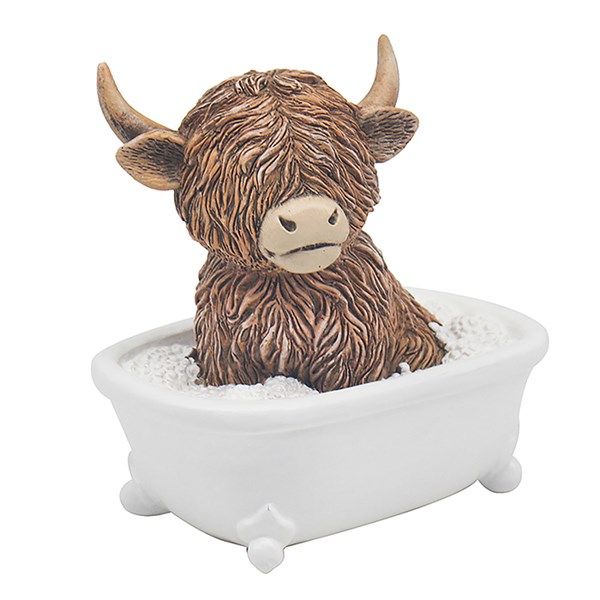 Hughie Highland Cow In Bath