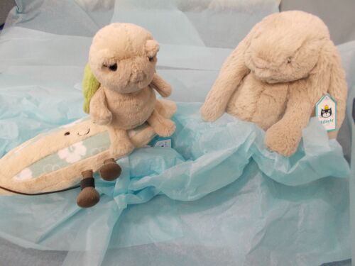 Jellycat Thimble Turtle and Amuseables Sports Surfboard