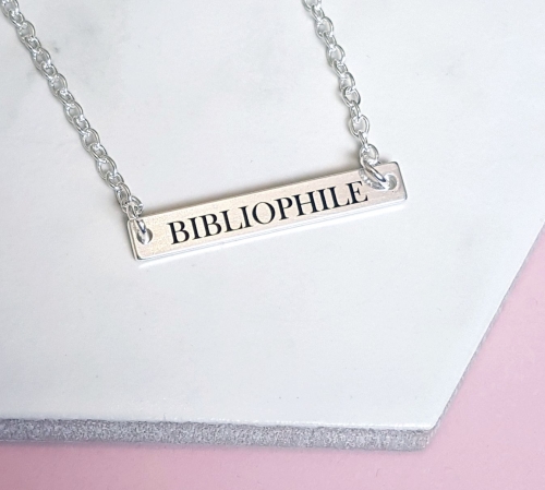BIBLIOPHILE Horizontal Bar Necklace,