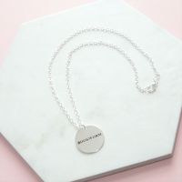Bookworm Book Lovers Round Disc Necklace