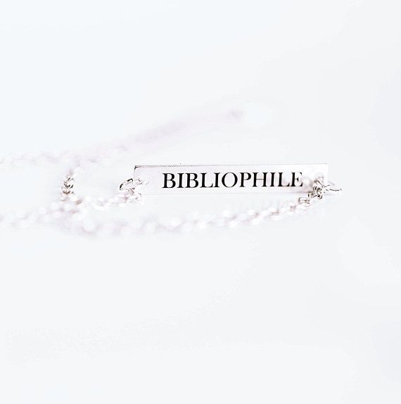 BIBLIOPHILE Horizontal Bar Necklace