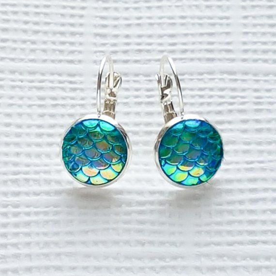 Mermaid Scales Earrings - Sea Themed Jewellery