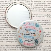 Alice in Wonderland Mirror - Six impossible things Quote