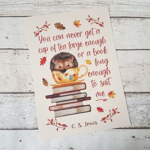 Hedgehog bookworm print