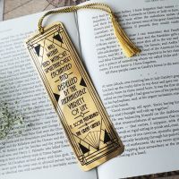 The Great Gatsby Gold  Bookmark - 'I was within and without, simultaneously enchanted and repelled by the inexhaustible variety of life.' 