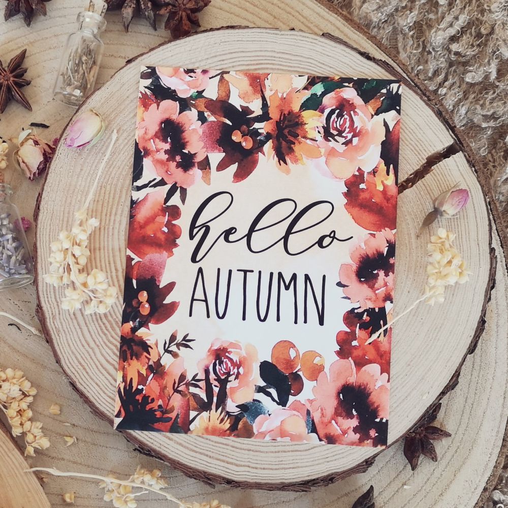 Hello Autumn Print, UNFRAMED A4, A5, A6