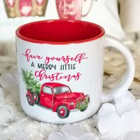 Christmas Red Campfire Mug - Merry Little Christmas Truck
