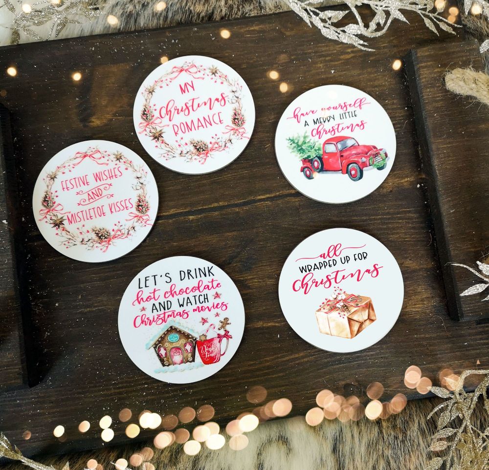 Christmas Coasters -  Choose from 5 different designs