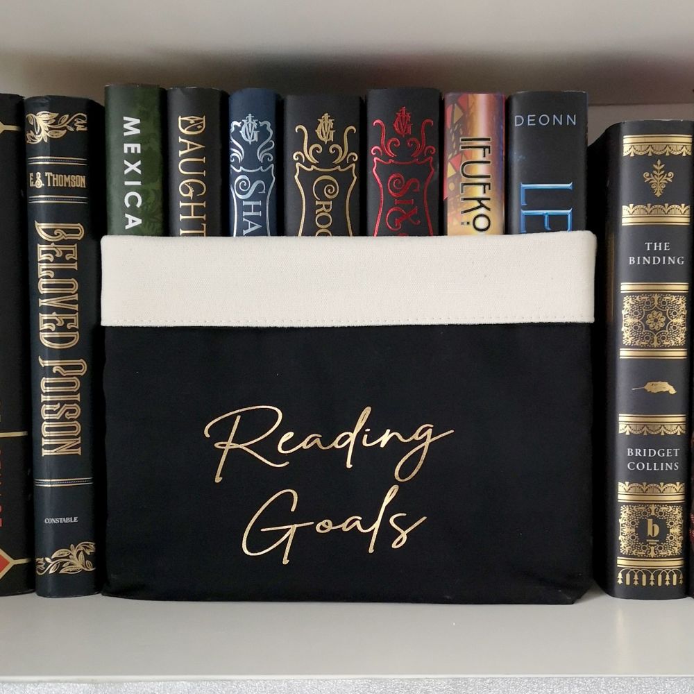 Canvas Organiser Reading Goals  Black/Cream/Gold (Large)