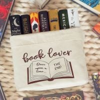Book Lover Canvas Organiser  Cream - 